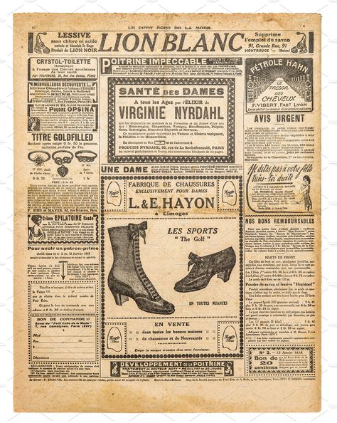 Newspaper Background, Victorian Era Fashion, English Projects, Newspaper Advertisement, Newspaper Magazine, Antique Advertising, Newspaper Cover, Page Background, Vintage Newspaper