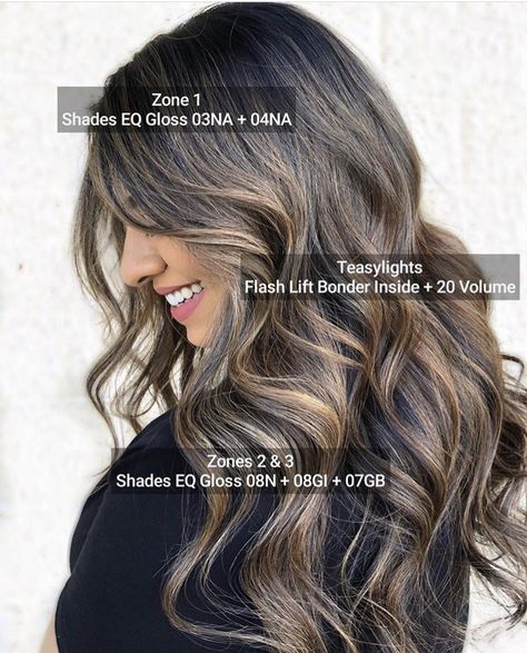 Redken Brunette, Redken Color Gels, Lob Haircuts, Redken Hair Color, Redken Hair Products, Redken Color, Hair Toner, Hair Color Formulas, Brunette Hair With Highlights