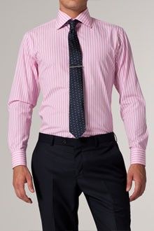 The Bond Street Light Pink Butcher Stripe Shirt  $79 Pink Dress Shirt Men, Custom Suits Men, Custom Dress Shirts, Shirt Outfit Men, Men's Dress Shirts, Custom Dress, Custom Suit, Fashion Suits, Bond Street