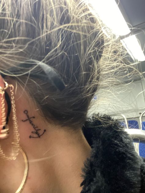 My family is my anchor Anchor Tattoo Behind Ear, Sister Anchor Tattoos, Tattoo Anchor, Tattoo Behind Ear, Anchor Tattoos, Anchor Tattoo, Ear Tattoo, Behind Ear Tattoo, My Family