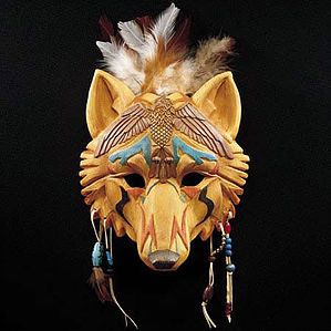 7-cherokee-clans Wolf Skull Aesthetic, Wolf Mask Anime, Animal Mask Design, Wolf Skull Mask, Viking Mask, Native American Masks, Bear Mask, Wolf Mask, Animal Mask