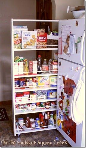 Laundry Combo, Narrow Pantry, Tiny Pantry, Fridge Food, Pull Out Pantry, Custom Pantry, Pantry Laundry, Small Kitchen Storage, Small Pantry