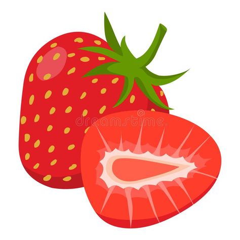 Strawberry vector.Fresh strawberry illustration royalty free illustration Strawberry Vector Illustration, Strawberry Illustration Drawings, Strawberry Animation, Animated Strawberry, Berries Cartoon, Strawberry Vector, Strawberry Cartoon, Singapore House, Strawberry Illustration