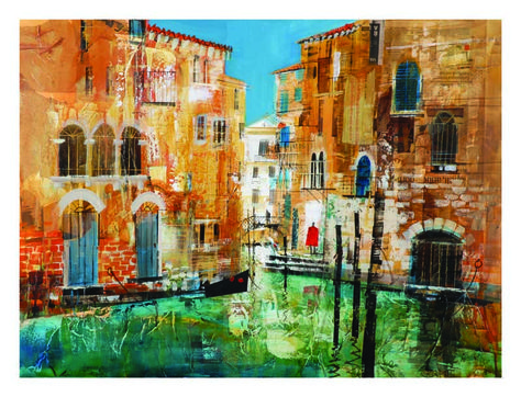 Mike Bernard RI.com - Collage and Acrylic Contemporary Art Mike Bernard, Italian Paintings, Pastel Landscape, Scottish Artists, Abstract Images, Watercolor Inspiration, Holiday Art, Pastel Art, City Art