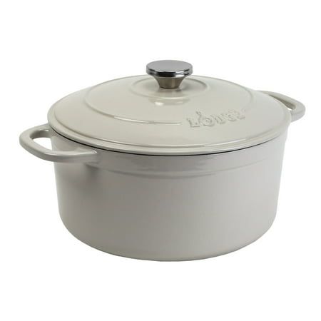 The Lodge 5.5 Quart Enameled Cast Iron Dutch Oven makes it easy to gather people around the table. Enameled cast iron can be used to broil, braise, bake, or roast in the oven up to 500 degrees Fahrenheit or to saut, fry, or simmer on any stovetop. Plus, it can be used to marinate and refrigerate food. Lodge enameled cast iron is built to cook and look great for generations, so you can serve memories at every meal. Since 1896, Lodge Cast Iron has been making heirloom-quality skillets, pans, dutch Lodge Enamel Dutch Oven, Lodge Dutch Oven, Roast In The Oven, Enamel Dutch Oven, Lodge Cast Iron, Best Oven, Cast Iron Dutch Oven, Gourmet Kitchen, Cooking Accessories