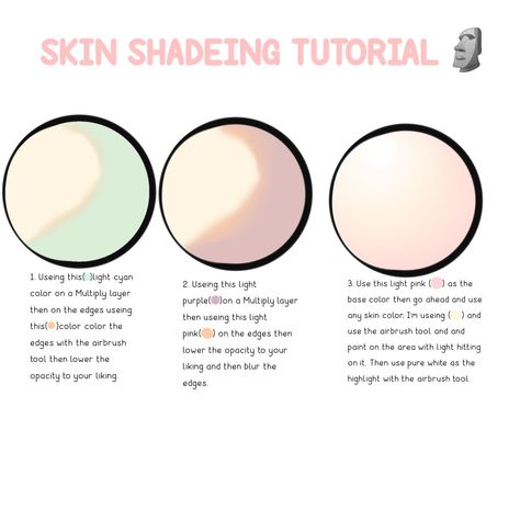 How To Shade Anime Skin, How To Shade Skin, Digital Portrait Tutorial, Drawing Training, Cat Doodles, Mermaid Skin, Portrait Tutorial, Skin Drawing, Art Hacks