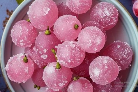 Sweeten your day with Pink Cotton Candied Grapes! 🍇🍭 A magical treat that's both easy and delightful. #SweetSnack #MagicalMunchies Pink Cotton Candied Grapes Recipe 🎀🍇 Ingredients: Grapes (1 lb, washed and dried): The star of the show. 🍇 Pink Cotton Candy Sugar (1/2 cup): For that enchanting flavor. 🍬 Water (to dampen grapes): Helps the sugar stick. 💦 Instructions: Prep Grapes: Ensure grapes are thoroughly washed and dried. 🚿 Dampen: Lightly wet the grapes with water. 💧 Coat: Roll grapes i... Cotton Candy Grapes Recipes, Candied Grapes Recipe, Candied Grapes, Flavor Water, Candy Grapes, Cotton Candy Grapes, Candied Fruits, Sugared Grapes, Sugar Sticks