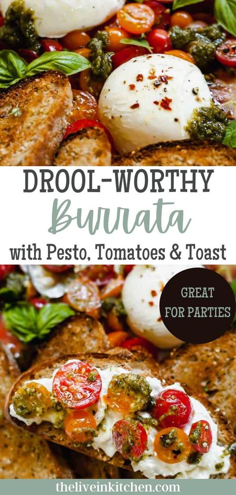 Pesto Burrata Toast, Burrata Avocado Toast, Burrata On Toast, Burrata With Pesto, Burrata Toast Ideas, Burrata Pesto Appetizer, Buratta Cheese Appetizer, Recipes Using Burrata Cheese, Burrata Ideas