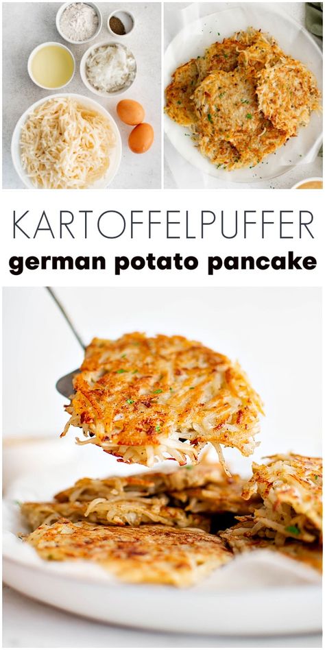 German Lunch, German Potato Pancakes, Potato Pancake, Perfect Baked Potato, German Potato, Easy Potato Salad, German Potatoes, Creamy Potato Salad, Homemade Applesauce