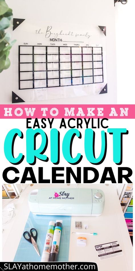 Cricut Wall Decals, Best Cricut Machine, Acrylic Wall Calendar, Calendar Decal, Acrylic Calendar, Make A Calendar, Cricut Stencils, Idee Cricut, Beginner Crafts