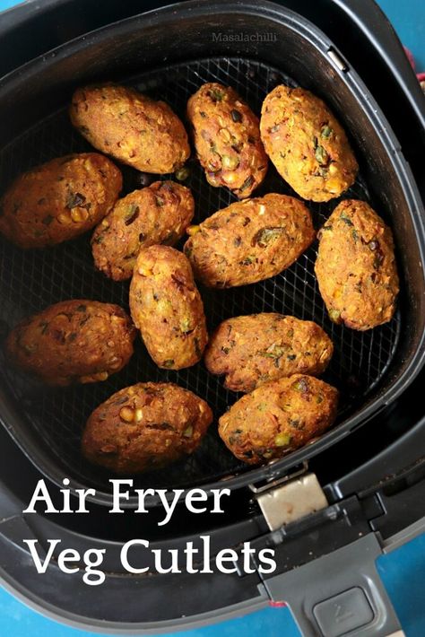 Air Frier Recipes Vegetarian, Veg Airfryer Recipes, Airfryer Snack Recipes, Sweet Potato Snack, Vegetable Cutlet, Airfry Recipes, Veg Cutlet Recipes, Gratin Recipes, Air Fryer Recipes Indian