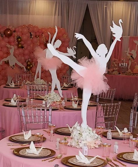 Swan Princess Theme Birthday Party, Ballerina Swan Birthday Party, Barbie Swan Lake Birthday Party, Swan Lake Decorations, Swan Lake Theme Party, Swan Centerpiece Ideas, Lake Birthday Party Ideas, Swan Theme Birthday Party, Swan Birthday Party Ideas