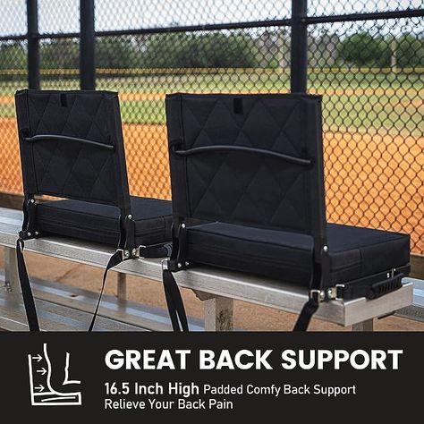 Bleacher Seats, Stadium Seats & Cushions, Stadium Seats For Bleachers, Sore Back, Bleacher Seating, Stadium Chairs, Sports Parent, Stadium Seats, Bleachers