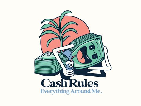 Cash Rules by Eric Lee on Dribbble King Design, Learning Design, Creative Professional, Tattoo Designs, Interior Design, Design