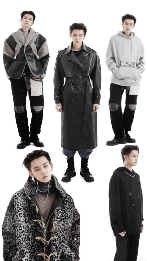 Male Trench Coat, Trench Coat Men, Txt Yeonjun, Collage Poster, Strike A Pose, Life Art, Retro Fashion, Trench Coat, Puffer