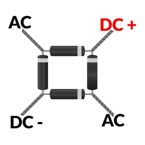 Diode bridge rectifier component symbol ... | Premium Vector #Freepik #vector #capacitor #electronic-components #components #power-supply Diode Electronics, Bridge Rectifier, Electronics Projects For Beginners, Electrical Troubleshooting, Basic Electronic Circuits, Electronic Circuit Board, Basic Electrical Wiring, Electronic Circuit Design, Electrical Circuit Diagram