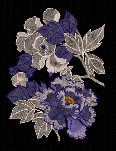 Here is an awesome embroidery site! Floral Textile Prints, Machine Embroidery Motifs, African American Quilts, Embroidery Motif, Flower Line Drawings, American Quilt, Digital Borders Design, Embroidery Motifs, Fathers Day Crafts