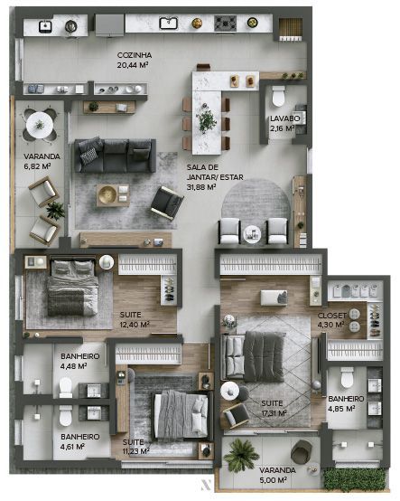 Layout Design Architecture House Plans, Modern House Floor Plans, 3d House Plans, Eksterior Modern, House Plans Mansion, Apartment Floor Plan, Sims 4 House Design, House Floor Design, Apartment Floor Plans