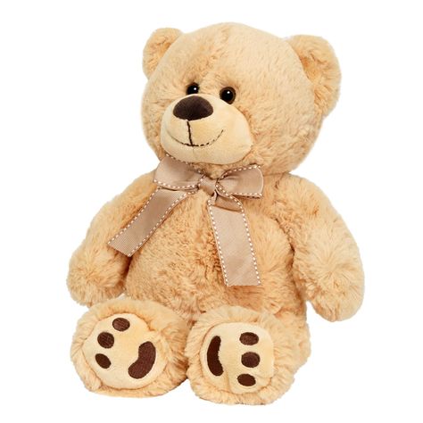 PRICES MAY VARY. 100% Polyester Imported AMAZINGLY CUTE: This is the our smallest JOON Teddy Bear to join the family of Big, Huge, and Jumbo Teddy Bears! SUPER SOFT: We use super soft plush materials for huggable loveable joy! FEATURES: Beautfiul plastic eyes, nicely appointed bow and ribbon, fully embroidered paw prints, and a cute little tail GREAT FOR: All kids (and adults) who love a little bear to hold, hug, cuddle and treasure! MEASURES: 13 Inches from ear to toes, and 9 Inches sitting dow Jumbo Teddy Bear, Big Teddy Bear, Mini Teddy Bears, Big Teddy, Giant Teddy Bear, Cuddly Teddy Bear, Teddy Bear Pictures, Teddy Bear Stuffed Animal, Wind-up Toys