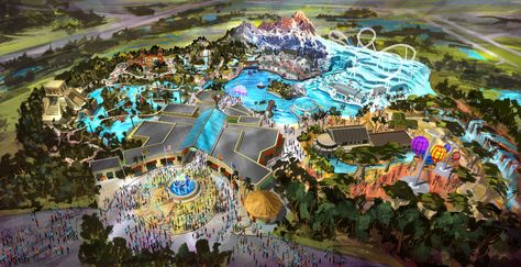 ArtStation - Theme Park Concept art, Todd White Dubai Destinations, Park Concept, Water Theme Park, مركز ثقافي, Airport Design, Dubai World, Aircraft Interiors, Parc D'attraction, Hotel Transylvania