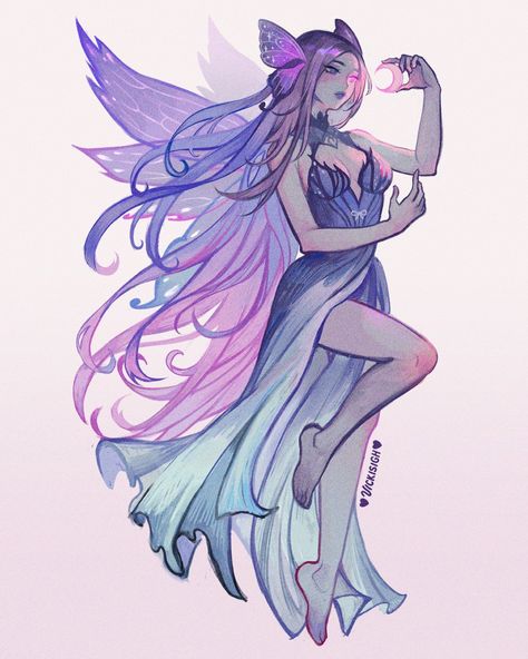 Fairy Character Inspiration, Fairy Design Character, Oc Character Inspiration, Vicki Sigh, Fairy Art Drawing, Faerie Drawing, Fairy Character Art, Fairy Concept Art, Fairy Reference