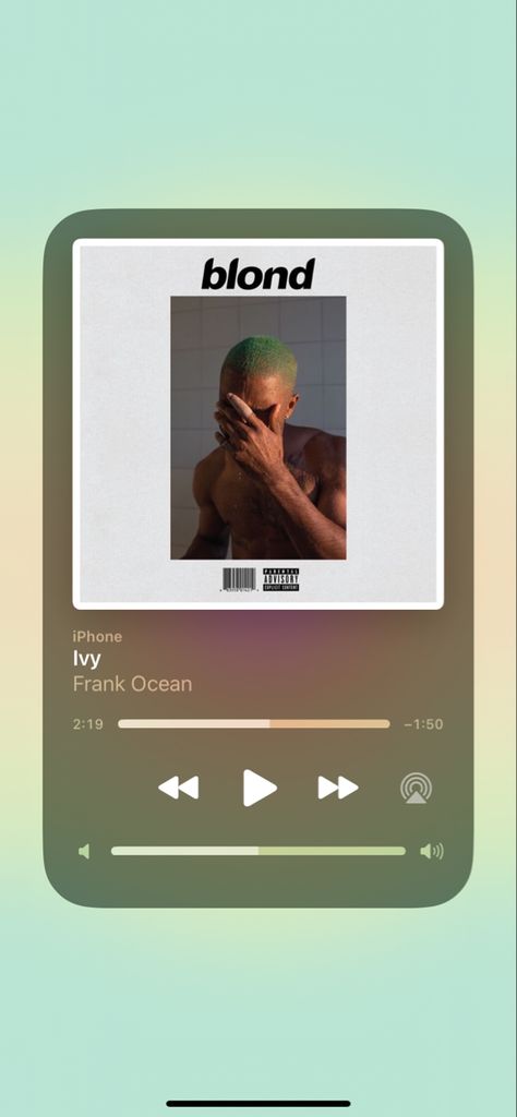 #deezer #iPhone #blond #ivy #frank ocean #green #rapus #albumcover Frank Ocean Vinyl, Frank Ocean Songs, Ocean Music, Chill Mix, Iphone Music, Ocean At Night, White Ferrari, Music Collage, Music Images