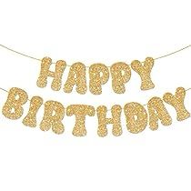 Gold Birthday Decor, Gold Happy Birthday Banner, Gold Theme Birthday, Gold Birthday Banner, Gold Birthday Party Decorations, Gold Birthday Decorations, Gold Happy Birthday, Birthday Door, Happy Birthday Sign