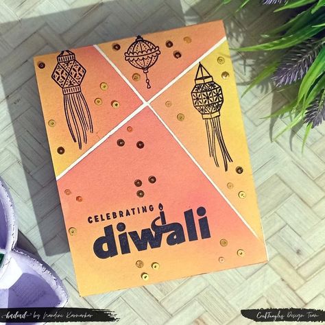 Easy Peasy One Layer Diwali Cards 3 Diwali Cards Design, Diwali Lantern, Diwali Card, Diwali Cards, Easy Peasy, Around The Corner, Card Sizes, Diwali, Card Design