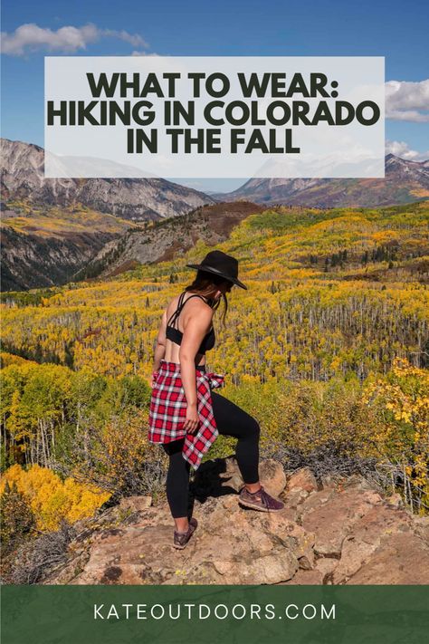 Fall is here, and it's time to explore the breathtaking trails of Colorado! 🍁 Discover the perfect hiking outfit to keep you warm, dry, and stylish while on the trail. From comfortable layers to must-have accessories, this article has got you covered. Check out the blog for more! 🌲 Hiking Outfit Layers, Colorado Hiking Outfit Fall, Colorado Fall Outfits, Colorado Hiking Outfit, Hiking Outfits Fall, Hiking In The Fall, Colorado In The Fall, Hiking In Colorado, Fall In Colorado