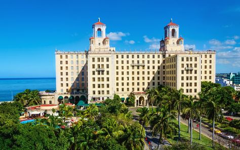 Hotel Nacional de Cuba Review, Havana | Travel Trip To Cuba, Caribbean Homes, Ocean Resort, Lesser Antilles, Cuba Travel, Famous Landmarks, Beach Getaways, Famous Places, Start A Business