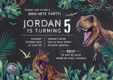 birthday invitation for kids Jurrasic World Invitations, Dinosaur Theme Invitation Card, Jurassic Invitations Birthday, Free Dinosaur Birthday Invitations, Jurassic World Invitations Template, Dinosaur Birthday Invitations Templates, Dinasour Birthday Invitation Card, Jurassic Park Birthday Invitations, Jurassic Park Party Invitations