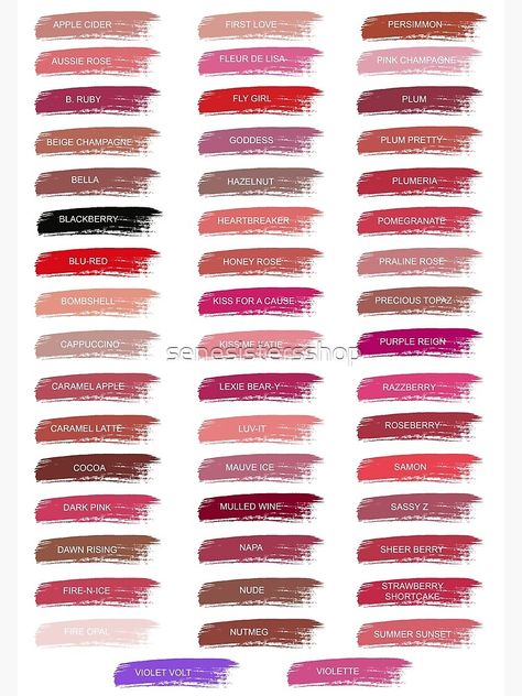 "Lipsense 50 Lip Color Swatches" Photographic Print by senesistersshop | Redbubble Lipsense Colors Chart, Colors Chart, Lipsense Colors, Lip Color, Color Swatches, Lip Colors, Photographic Print, 50 %, Lips