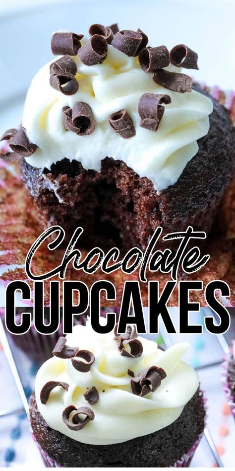 chocolate cupcakes on a plate Improve A Box Cake, Make A Box Cake Better, Box Cake Better, Moist Cupcake Recipes, Homemade Chocolate Cupcakes, Chocolate Cupcakes Recipe, Super Moist Chocolate Cake, Cake Mix Cupcakes, Cake Mix Recipe