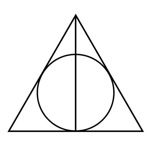 Deathly Hollows Harry Potter Triangle Symbol, Harry Potter Triangle, Infinite Tattoo, Deathly Hollows, Harry Potter Symbols, Triangle Symbol, Harry Potter Logo, Hp Tattoo, Harry Potter Iphone