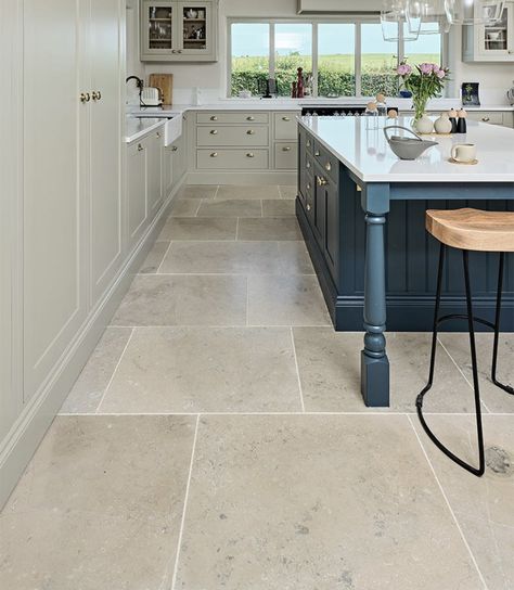 European Limestone, Orchard House, Interior Materials, Kitchen Conversion, Limestone Flooring, Bamboo Mirror, Limestone Tile, Large Format Tile, Grey Color Palette