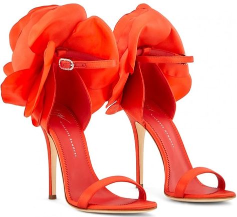 Blooming Flower Peony Ankle Strap Sandals by Giuseppe Zanotti Dolce And Gabbana Earrings, Zanotti Heels, Kat Graham, Giuseppe Zanotti Heels, Cute Shoes Heels, Shoes Heels Classy, Flower Sandals, Classy Shoes, Giuseppe Zanotti Shoes