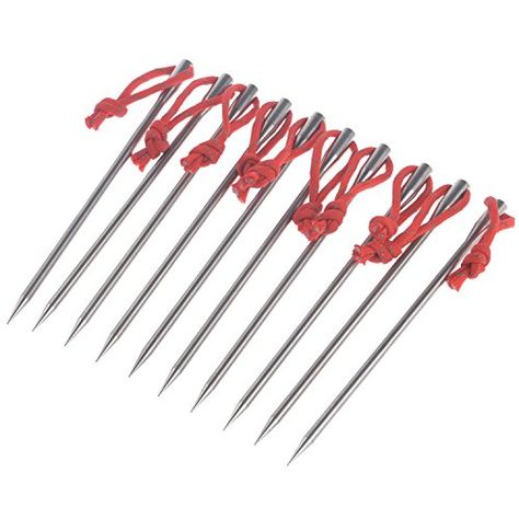 Titanium Tent Nail Pegs Stakes Hook Pin Camping Tent Nail Pack of 10 -- Details can be found by clicking on the image. (This is an affiliate link) Tent Stakes, Hiking Tent, Tent Accessories, Craft Corner, Camping Tent, Camping And Hiking, Nail Shapes, Tent Camping, Tent