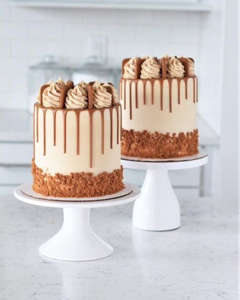 Mandy Merriman, Blondie Cake, Baking With Blondie, Whipped Peanut Butter, Biscoff Cake, Beautiful Cake Designs, Chocolate Candy Melts, Big Cakes, Caramel Cake