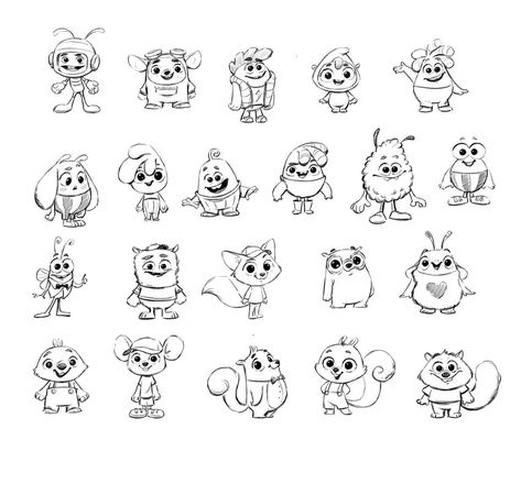 Cute Monsters Drawings, Drawing Characters, Character Design Illustration, Simple Character, Graphic Design Tutorials Learning, Drawing Expressions, Mascot Design, Cute Doodle Art, Cute Monsters