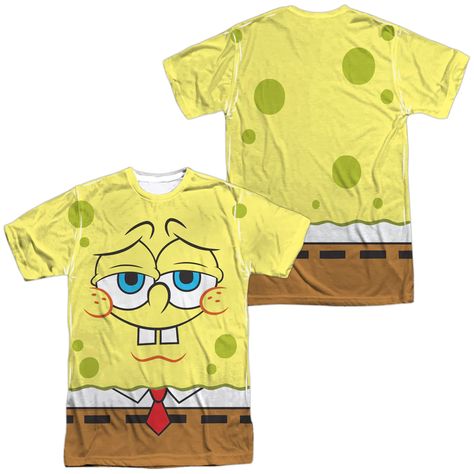 SpongeBob SquarePants Confident Face - Men's All-Over Print T-Shirt Surprise Face, Goofy Face, Edges Design, Angry Face, Dress Up Day, Adult Halloween Costumes, T Shirt Costumes, Face Men, Cargo Pants Women