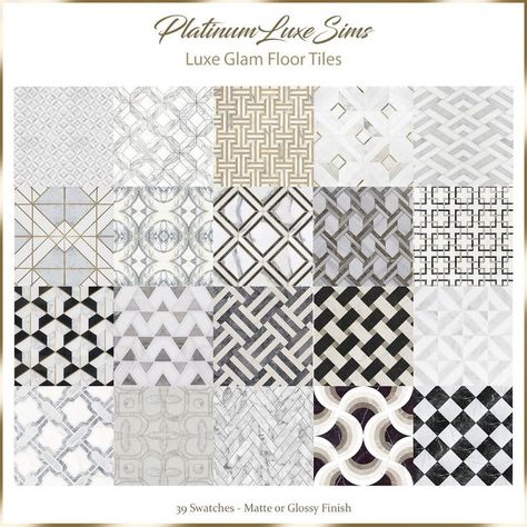 Download Luxe Glam Floor Tiles - The Sims 4 Mods - CurseForge Sims 4 Kitchen, Luxe Furniture, Sims 4 House Building, Luxury Floor, 4 Wallpaper, Sims 4 Cc Packs, Best Mods, Sims 4 Build, Sims 4 Houses