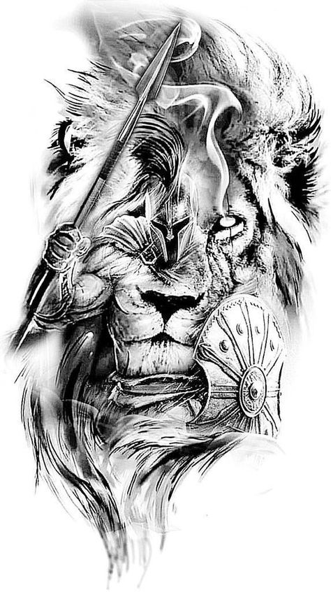 Arm Cover Up Tattoos, Shen Long Tattoo, Tattoo Homme, Tatoo 3d, Warrior Tattoo Sleeve, Gladiator Tattoo, Spartan Tattoo, Lion Tattoo Sleeves, Wolf Tattoo Sleeve