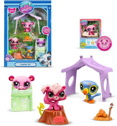 Littlest Pet Shop; Camping Set 3 Pack Littlest Pet Shop Display Ideas, Lps Sets, Lps Customs, Camping Set, Nostalgic Toys, Luck Quotes, Old Shows, Good Luck Quotes, Xmas List