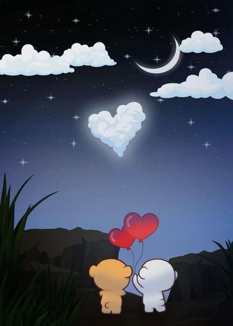 Cute Goodnight Images, Anime Picture Boy, Goodnight Bear, Beret Outfit, Mocha Bear, Bear Couple, Pray More, Funny Animals With Captions, Love In The Air