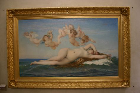 ahhhh my favorite!!!!!  the original Alexandre Cabanel, Paris Canvas, Birth Of Venus, Large Oil Painting, Greek And Roman Mythology, Museums In Paris, Classic Paintings, Oil Painting Reproductions, Impressionist Art