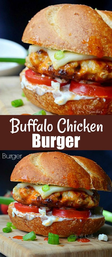 Buffalo Chicken Burgers, Sandwich Chicken, Blue Cheese Crumbles, Chicken Buffalo, Burger Sandwich, Roast Beef Sandwich, Buffalo Chicken Recipes, Chicken Burgers Recipe, Buffalo Wing