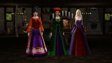 Sil Fantasy: Hocus Pocus Sanderson Sisters Sims 4 Hocus Pocus Cc, Hocus Pocus Sanderson Sisters, Mary Sanderson, Sarah Sanderson, Winifred Sanderson, Sanderson Sisters Hocus Pocus, Sanderson Sisters, Hocus Pocus, Custom Content