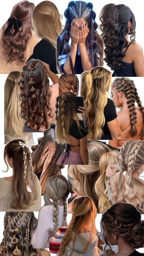 Kanekalon Hair, Preppy Hairstyles, Hairstyle Examples, Easy Hairstyles For Thick Hair, Hair Inspiration Long, Cute Simple Hairstyles, Hoco Hairstyles, Hairstyles For Layered Hair, Hair Stylies