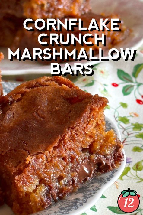 Cornflake Crunch, Marshmallow Bars, Cookie Base, Cookie Bar, Homemade Sweets, Recipes With Marshmallows, Chocolate Marshmallows, Sugary Food, Marshmallow Fluff