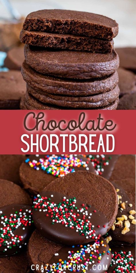 Chocolate Shortbread Cookies Recipes, Traditional Shortbread Recipe, Valentine Baking, Mmm Cookies, Embossed Cookies, Shortbread Cookies Easy, Chocolate Shortbread, Chocolate Shortbread Cookies, Valentines Cookies